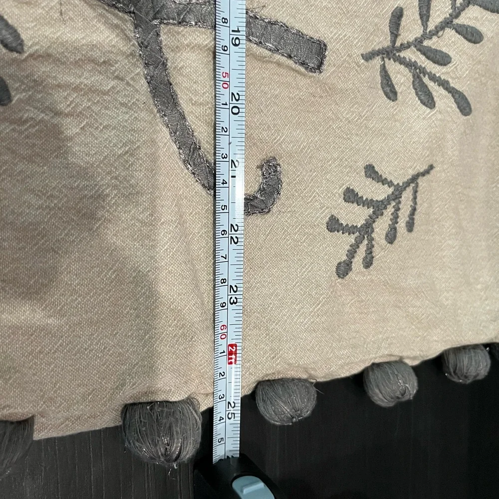 Pottery Barn Gray and Cream "Family"  LumbaR Pillowcase 16x26 (NO INSERT) - Picture 6 of 8